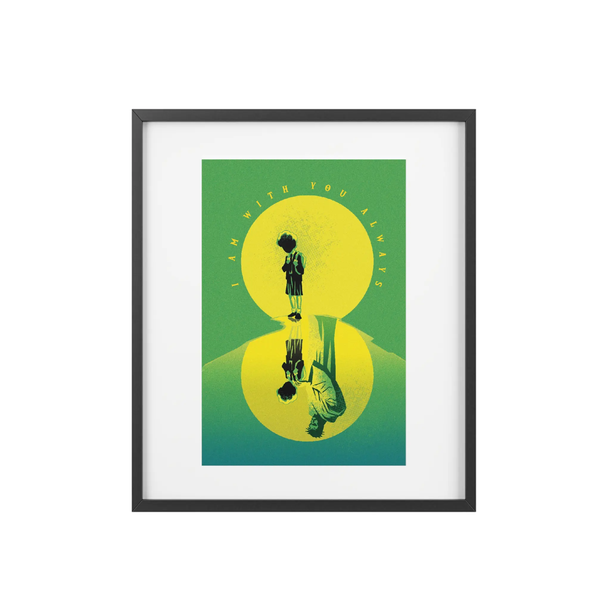 Inspirational Framed Poster - 'I Am With You Always' - (Matthew 28:20)