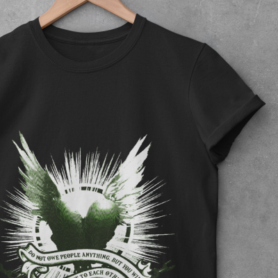 Women's Softstyle Tee - "Always Owe Love to Each Other"