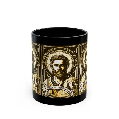 'My Sheep Listen to My Voice' – Orthodox Church Styled Icon Mug