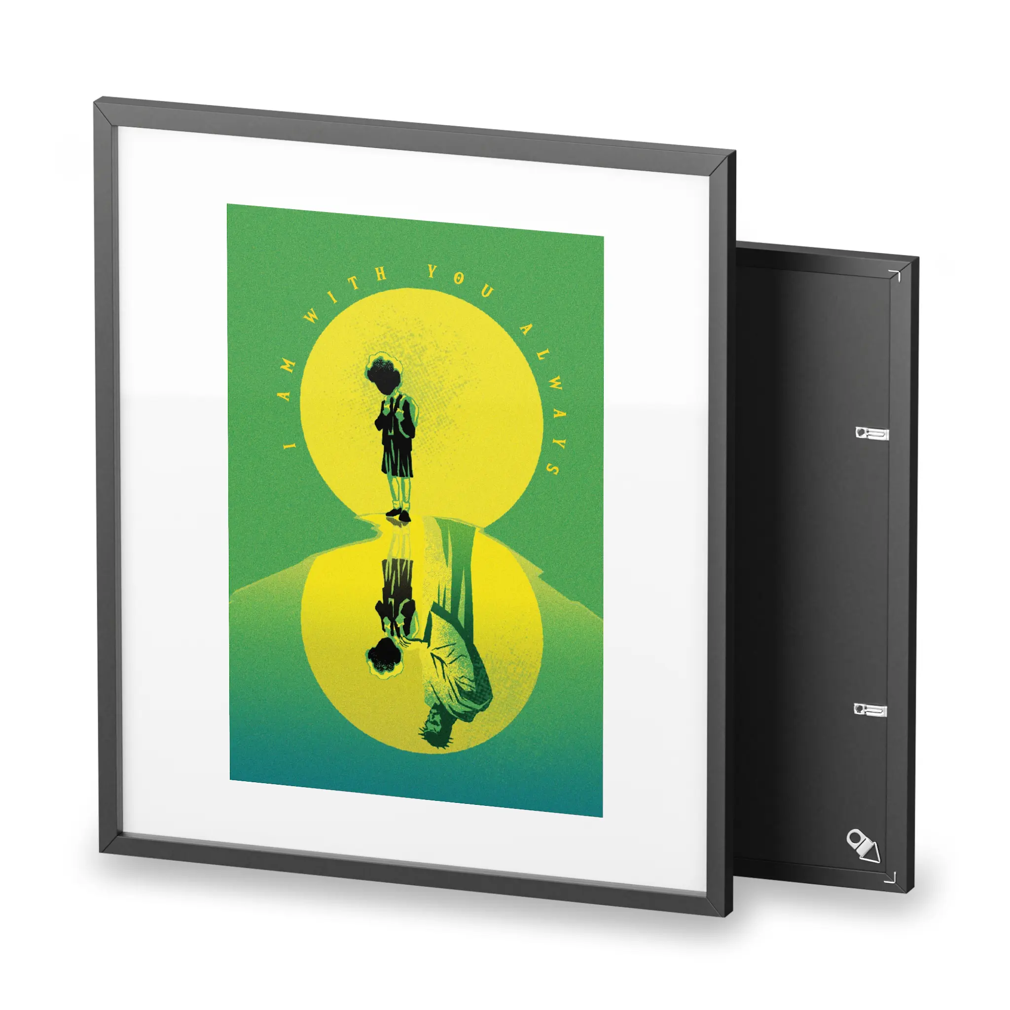 Inspirational Framed Poster - 'I Am With You Always' - (Matthew 28:20) - Image 3