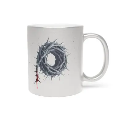 Crown of Thorns Series – Artistic Metallic Mug with Crown of Thorns Design