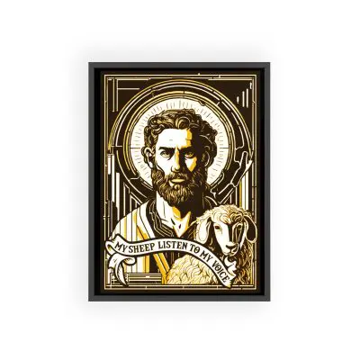 "My Sheep Hear My Voice" – Framed Scripture Poster (John 10:27)