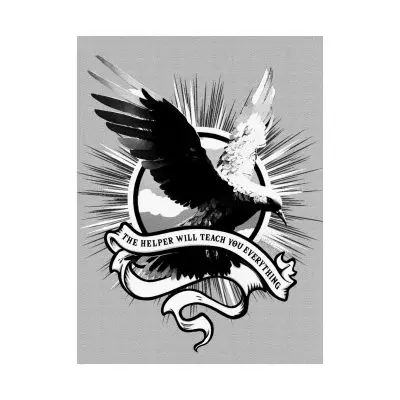 “The Holy Spirit Will Teach You” – Black & White Etched Poster (John 14:26)