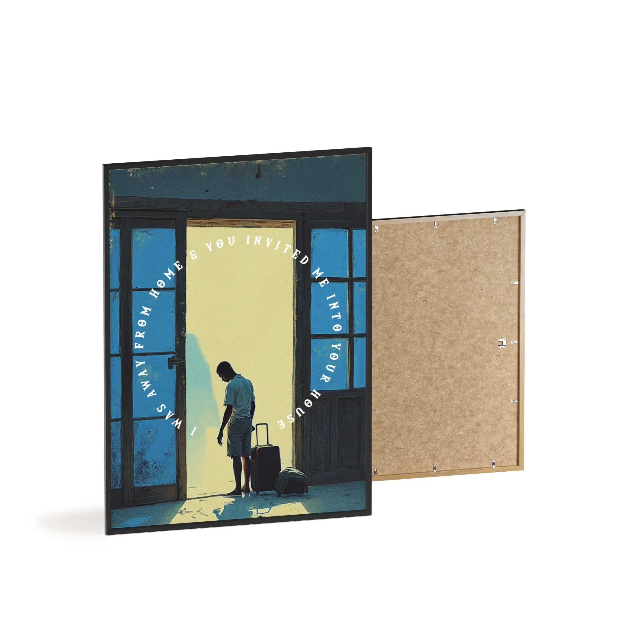 “I Was Away, and You Took Me In” – Framed Scripture Poster (Matthew 25:35) - Image 4