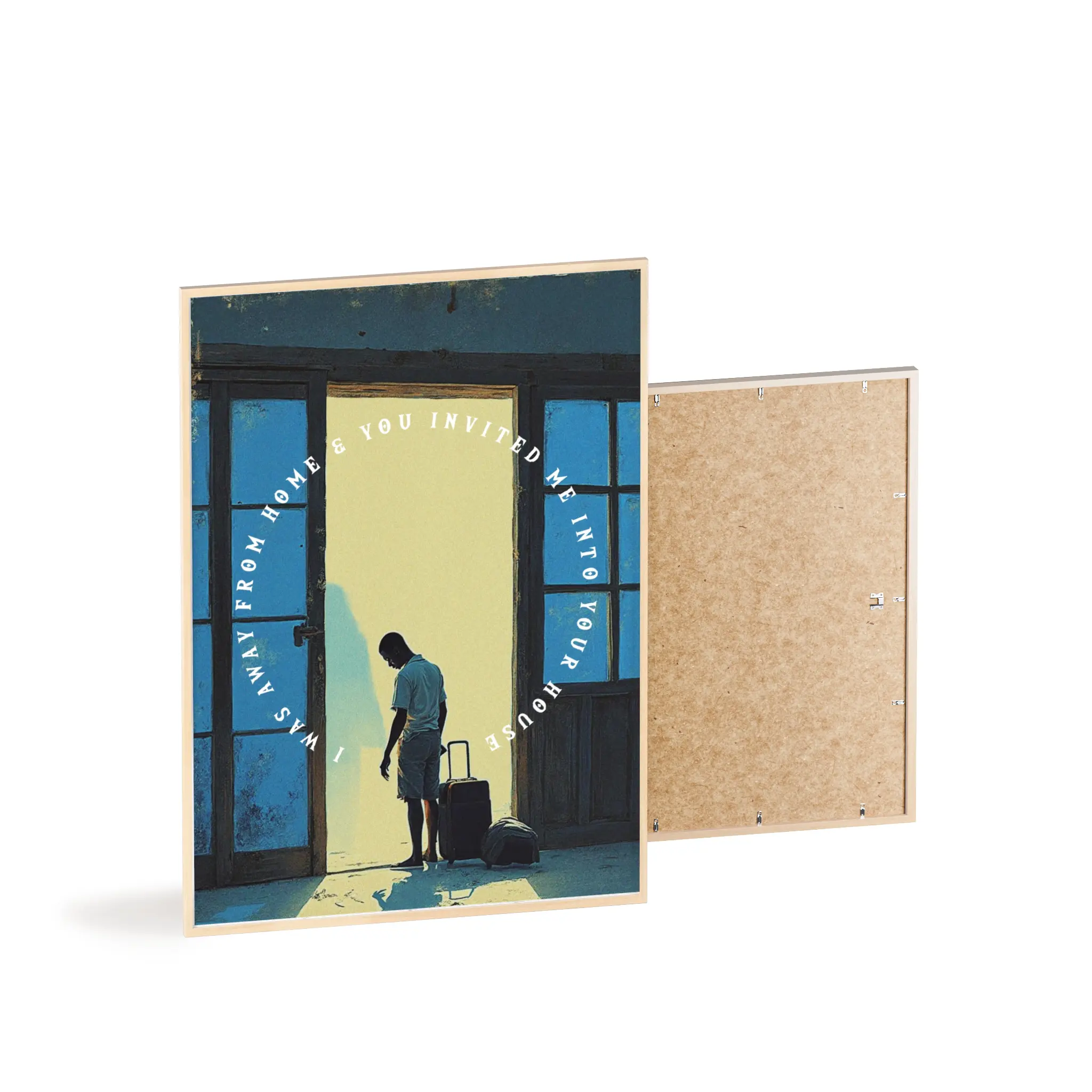 “I Was Away, and You Took Me In” – Framed Scripture Poster (Matthew 25:35) - Image 7