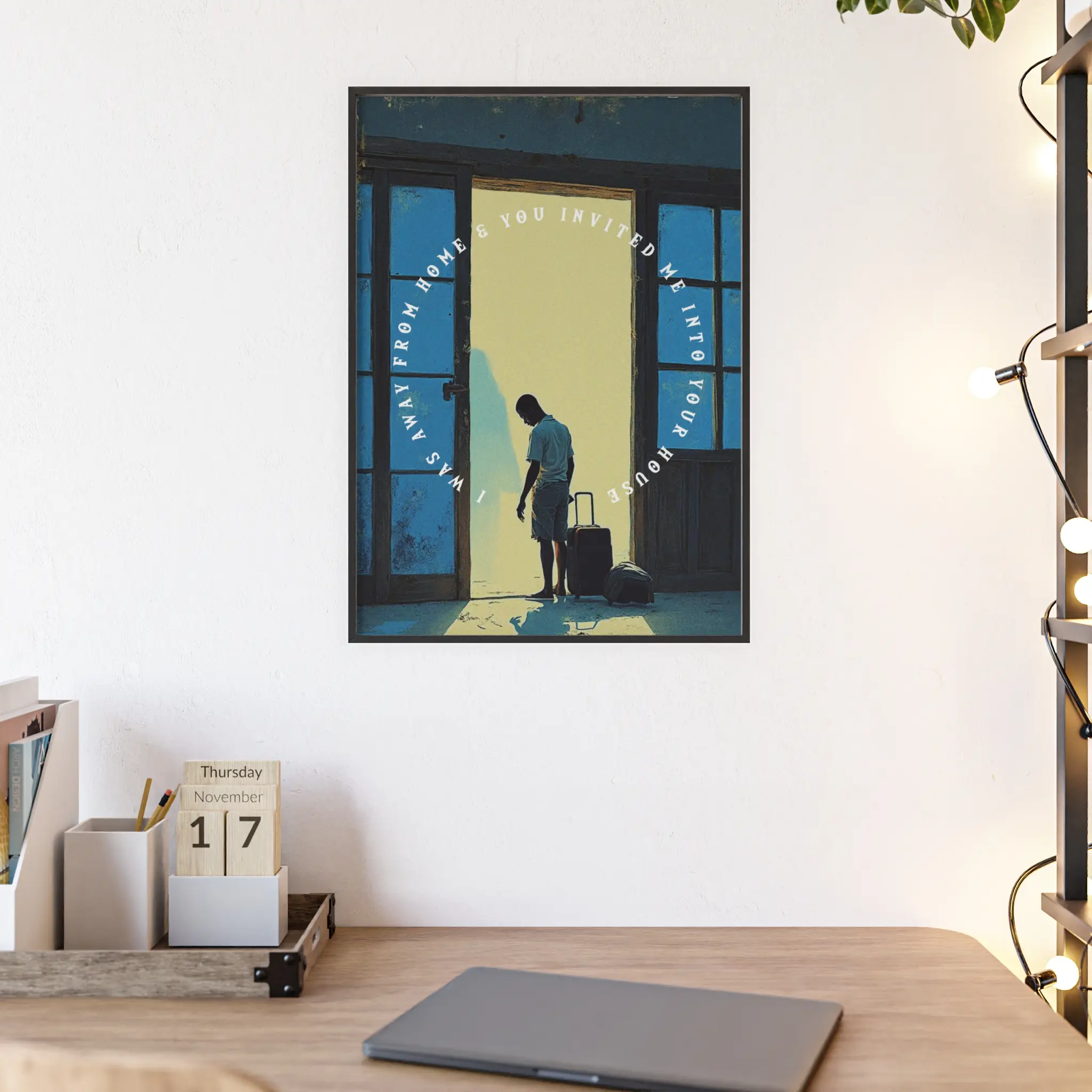“I Was Away, and You Took Me In” – Framed Scripture Poster (Matthew 25:35) - Image 5