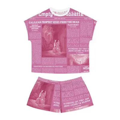 Women’s Pink Pajama Set – “Prophet Rises From the Dead!” Empty Tomb Design