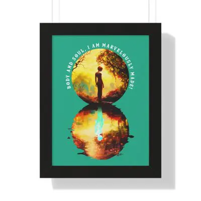 Framed Inspirational Wall Art - (Psalm 139:14)