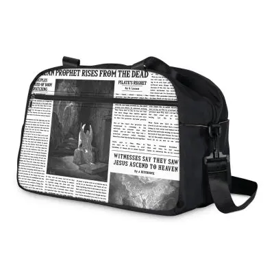 Fitness Duffel Bag – “Empty Tomb” Design with “Prophet Rises from the Dead” Headline