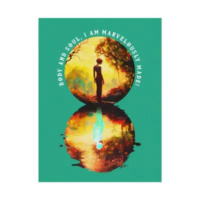 Inspirational Wall Art Poster – “Marvelously Made” (Psalm 139:14)