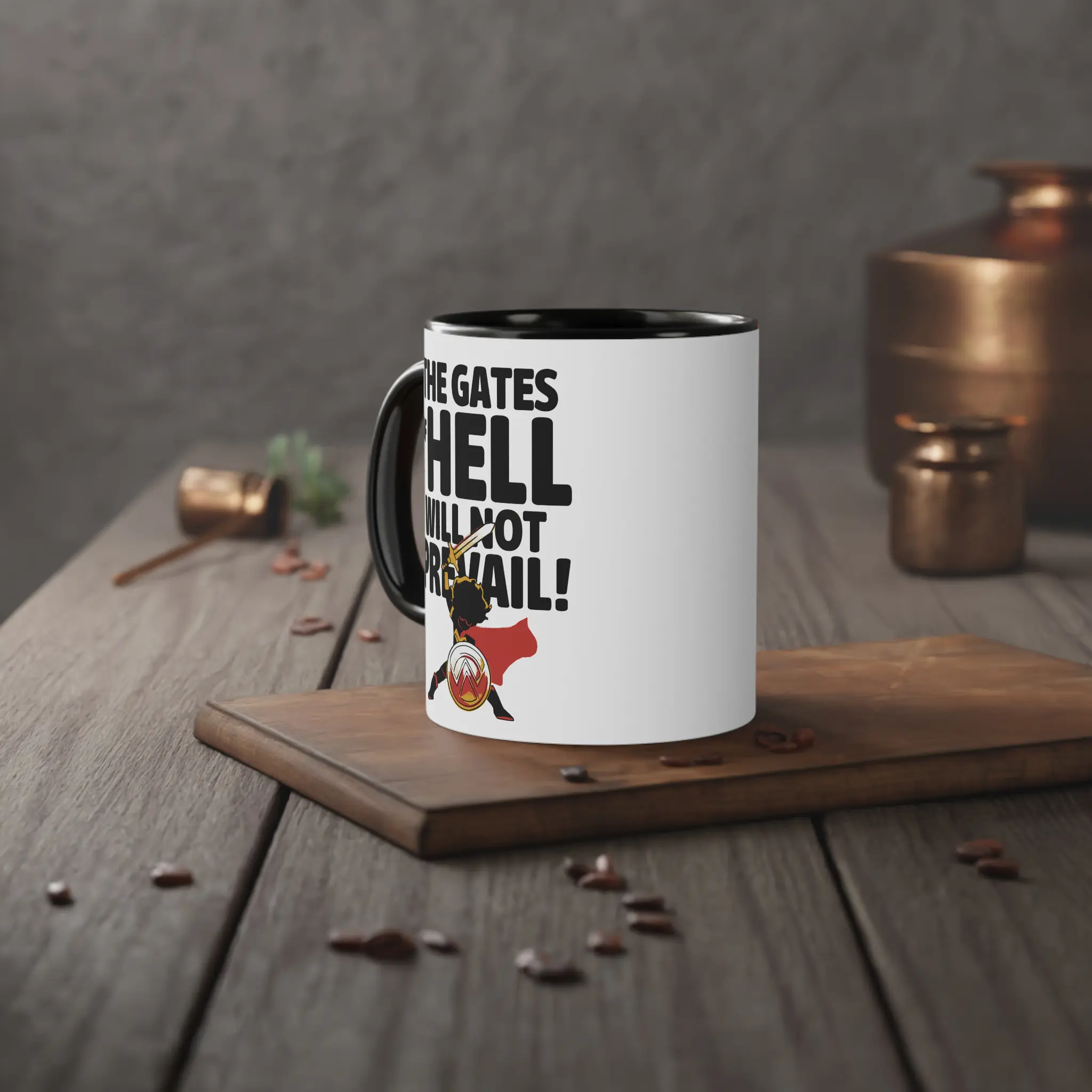 White Ceramic Mug – “The Gates of Hell Will Not Prevail” (Matthew 16:18) – 11oz - Image 3
