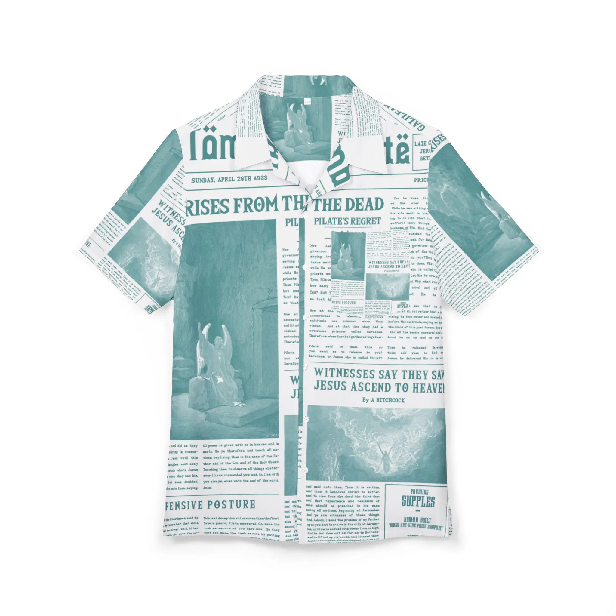 Hawaiian Button-Down Shirt – “Empty Tomb” Design