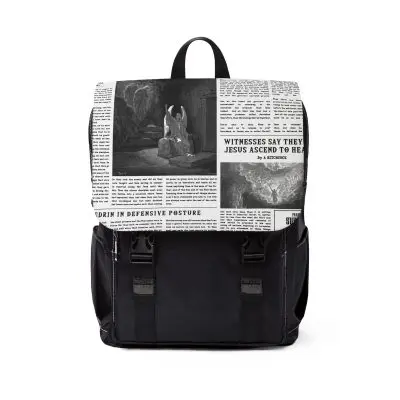 Casual Shoulder Backpack – “Empty Tomb” Design with “Prophet Rises from the Dead” Headline