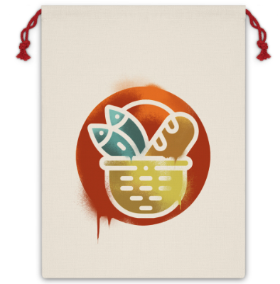 Colorful Gift Bag – “Fish and Loaves” Miracle Design