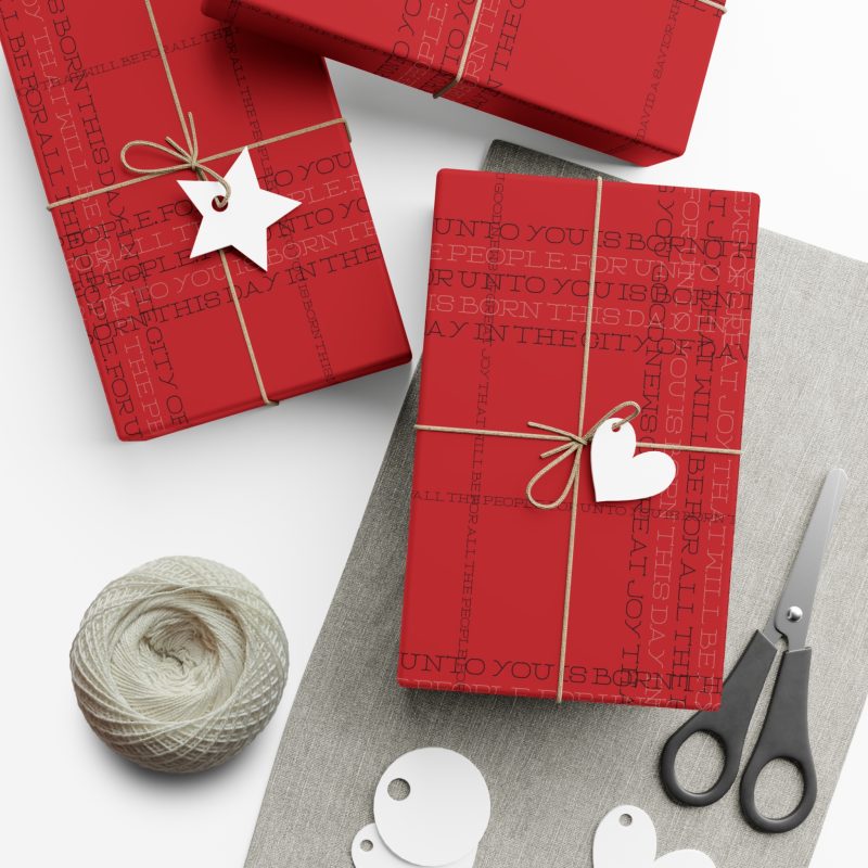Unto Us Gift_Berry Wrap Paper - Image 4