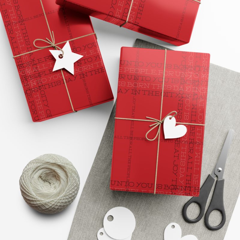 Unto Us Gift_Berry Wrap Paper - Image 5