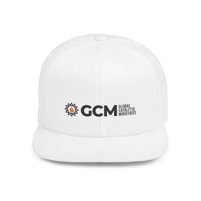 GCM White Flat Bill Snapback