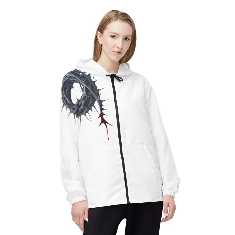 Crown of Thorns Series – Stylish Windbreaker with Artistic Thorn Design (2) - Image 2