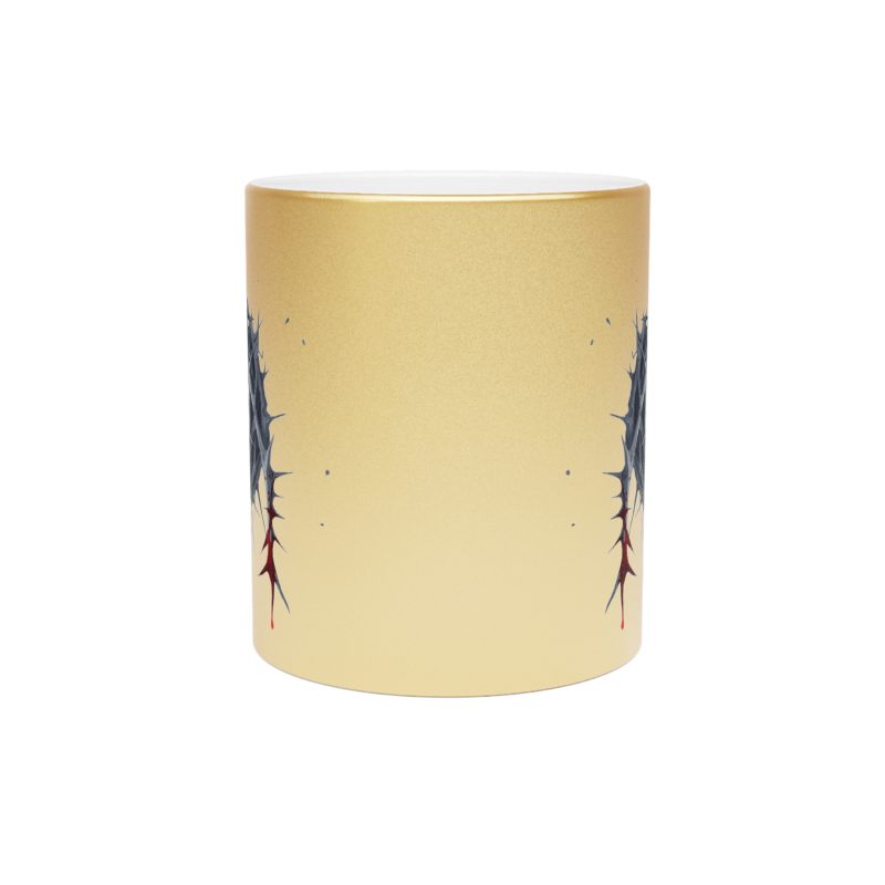 Crown of Thorns Series – Artistic Metallic Mug with Crown of Thorns Design - Image 5