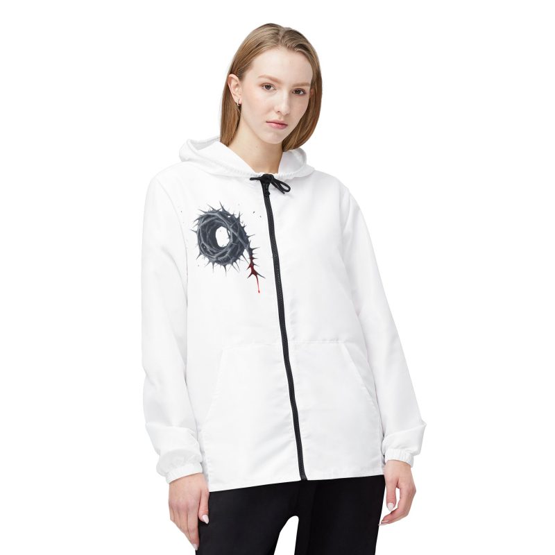 Crown of Thorns Series – Stylish Windbreaker with Artistic Thorn Design - Image 2