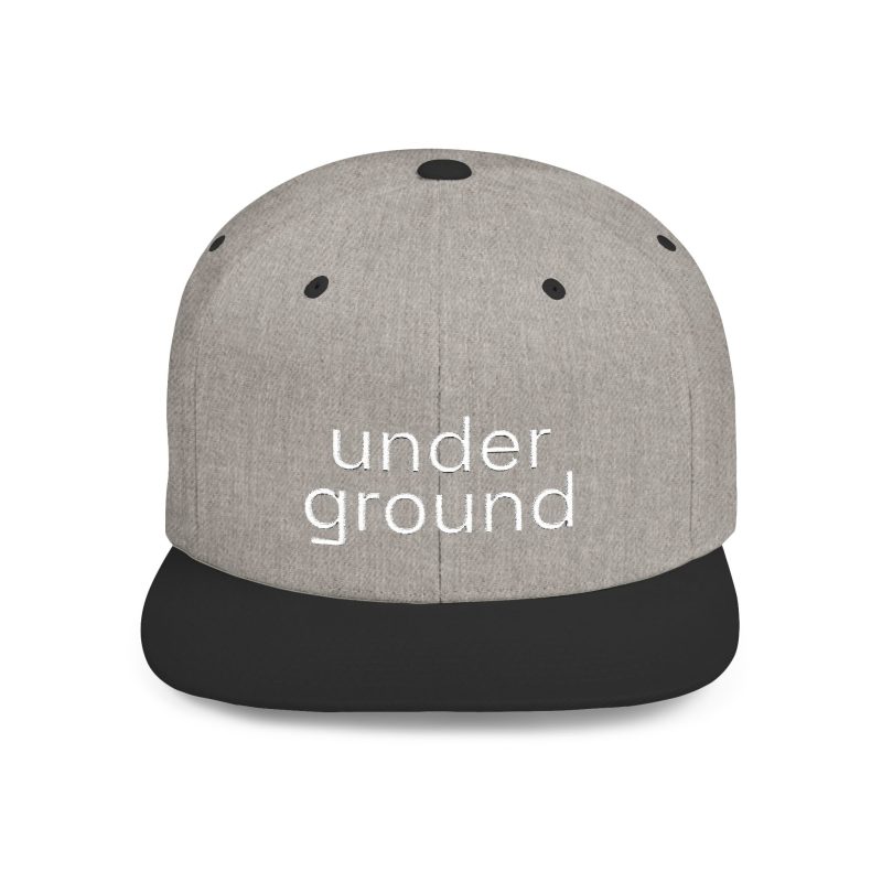 Flat Bill Snapback 'Underground' (White Embroidery) - Image 4