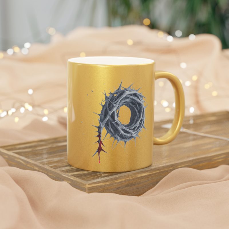 Crown of Thorns Series – Artistic Metallic Mug with Crown of Thorns Design - Image 8