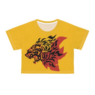 "Jesus Christ, the Mighty Lion of Judah – Women's Arabic Crop Top"