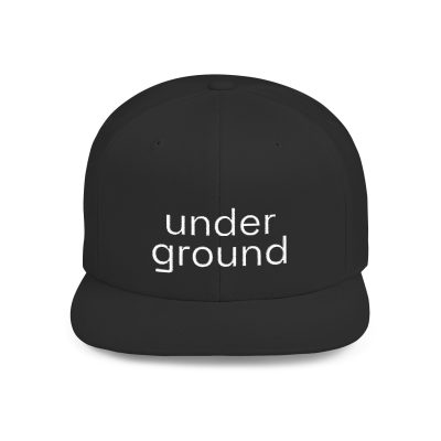 Flat Bill Snapback 'Underground' (White Embroidery)