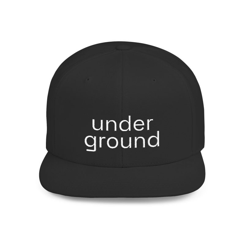 Flat Bill Snapback 'Underground' (White Embroidery)