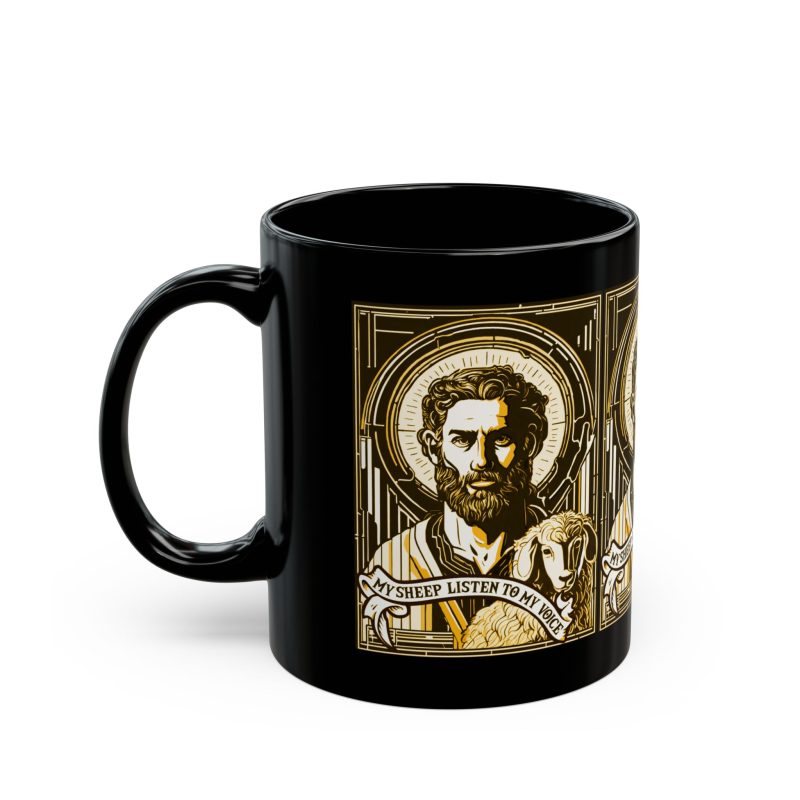 'My Sheep Listen to My Voice' – Orthodox Church Styled Icon Mug - Image 3