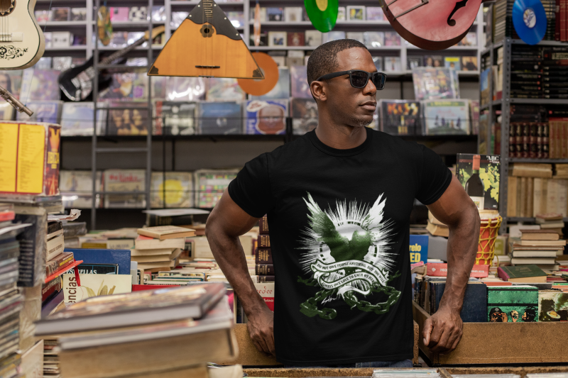 'Always Owe Love to Each Other' – Black Softstyle Tee Inspired by Romans 13:8" - Image 3