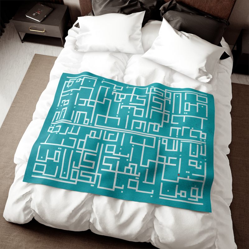 For God So Loved the World…" – Arabic Maze Pattern Blanket (John 3:16) - Image 2