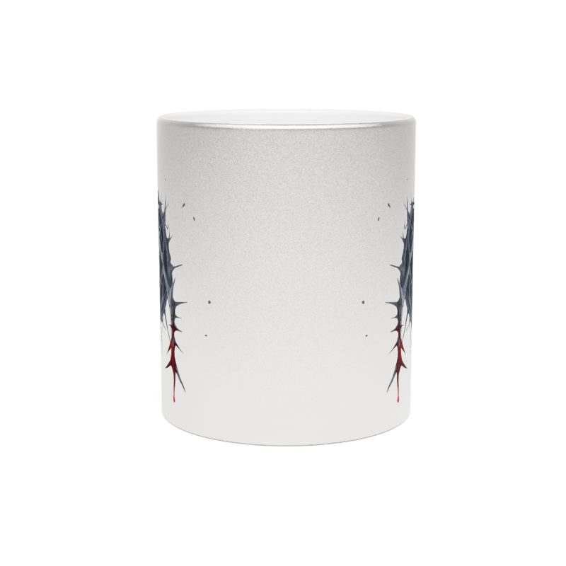 Crown of Thorns Series – Artistic Metallic Mug with Crown of Thorns Design - Image 2