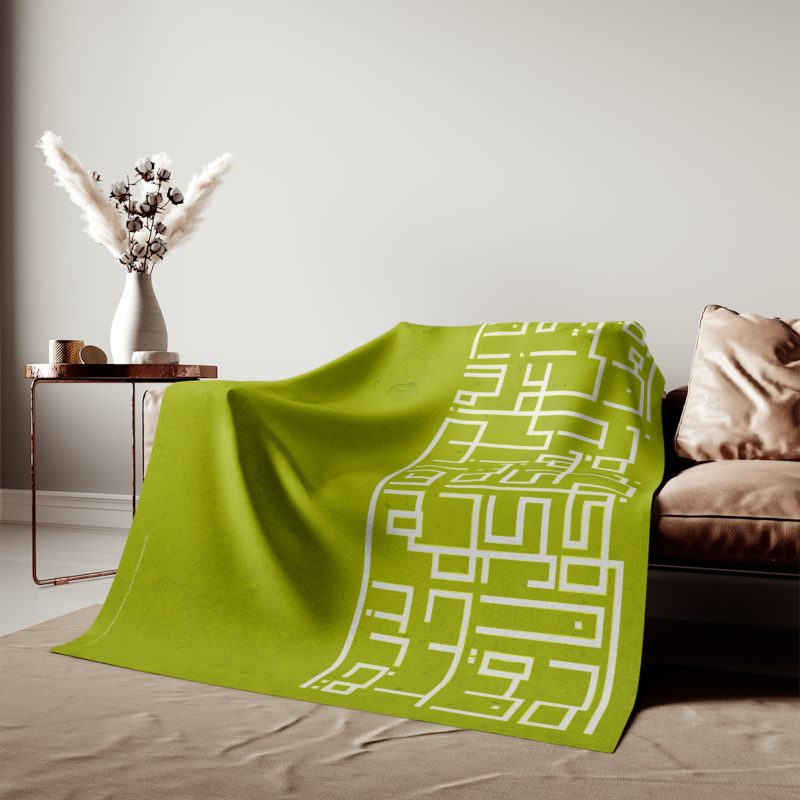 "For God so loved the world" Cozy Blanket with Inspirational Arabic Script (John 3:16) - Image 3