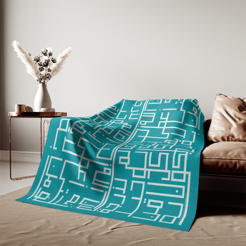 For God So Loved the World…" – Arabic Maze Pattern Blanket (John 3:16) - Image 3