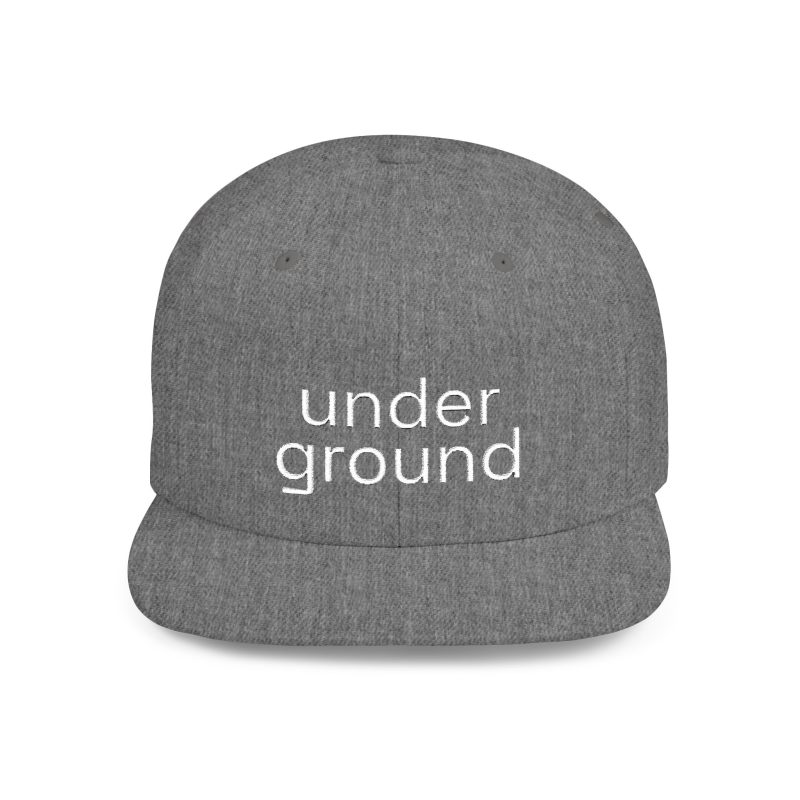 Flat Bill Snapback 'Underground' (White Embroidery) - Image 10