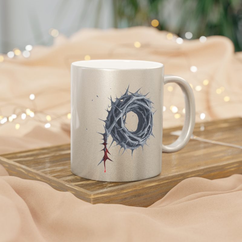 Crown of Thorns Series – Artistic Metallic Mug with Crown of Thorns Design - Image 4