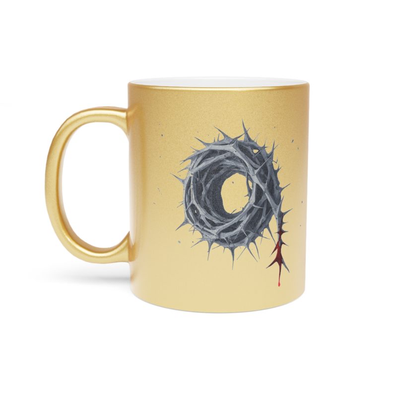 Crown of Thorns Series – Artistic Metallic Mug with Crown of Thorns Design - Image 6