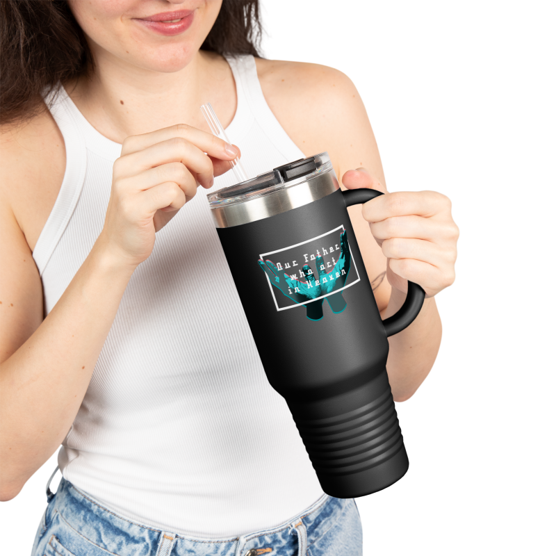 Eco-Friendly Insulated Travel Mug - 40oz with Inspirational Design - Image 2