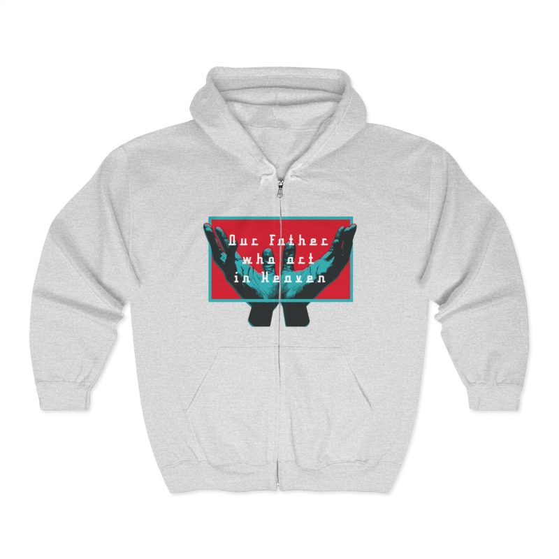 Inspirational Unisex Zip Hoodie - "Our Father Who Art in Heaven" (English Text) - Image 3