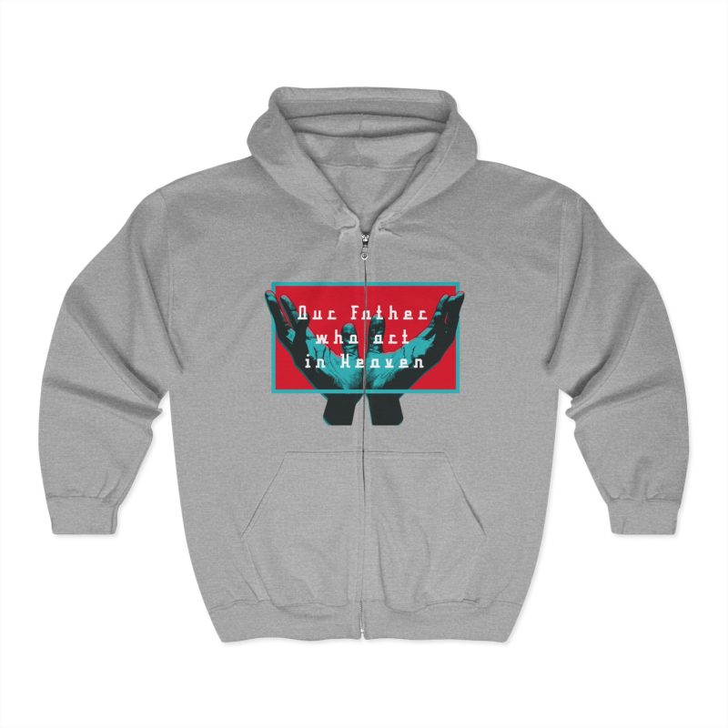 Inspirational Unisex Zip Hoodie - "Our Father Who Art in Heaven" (English Text) - Image 5