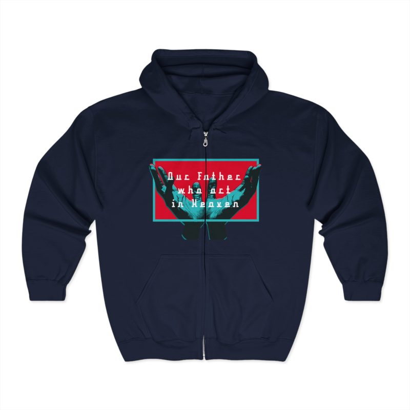 Inspirational Unisex Zip Hoodie - "Our Father Who Art in Heaven" (English Text) - Image 6