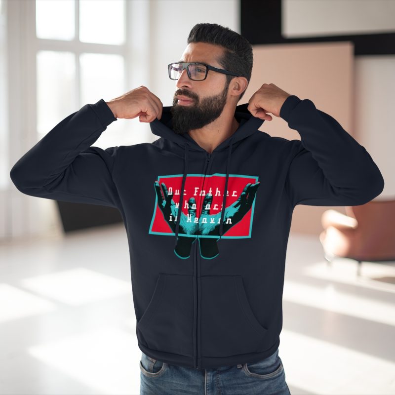 Inspirational Unisex Zip Hoodie - "Our Father Who Art in Heaven" (English Text) - Image 2