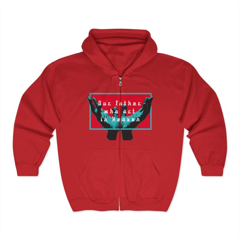 Inspirational Unisex Zip Hoodie - "Our Father Who Art in Heaven" (English Text) - Image 7