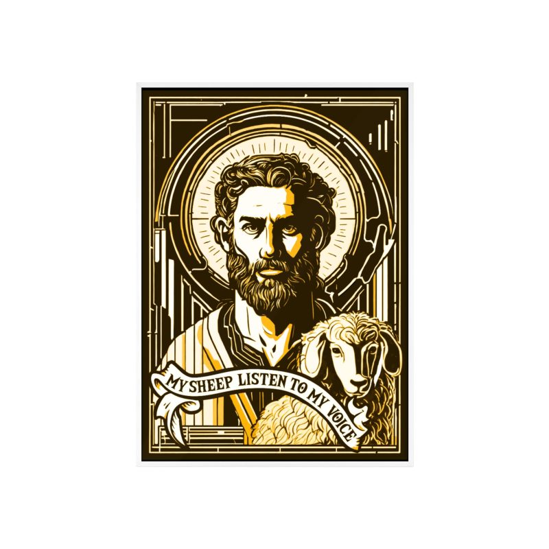 "My Sheep Hear My Voice" – Framed Scripture Poster (John 10:27) - Image 13