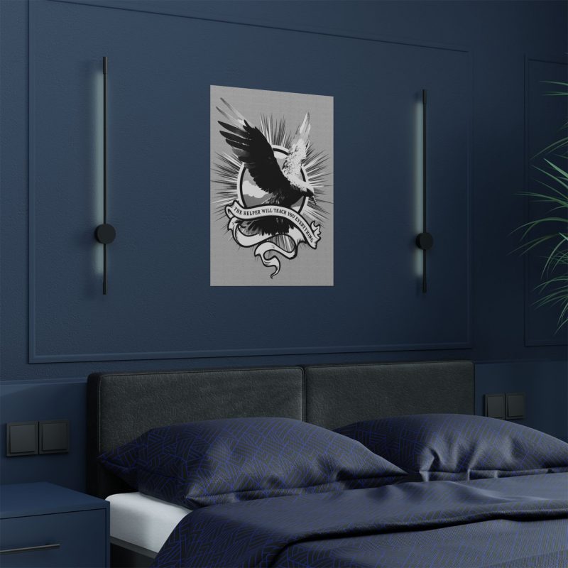 “The Holy Spirit Will Teach You” – Black & White Etched Poster (John 14:26) - Image 5