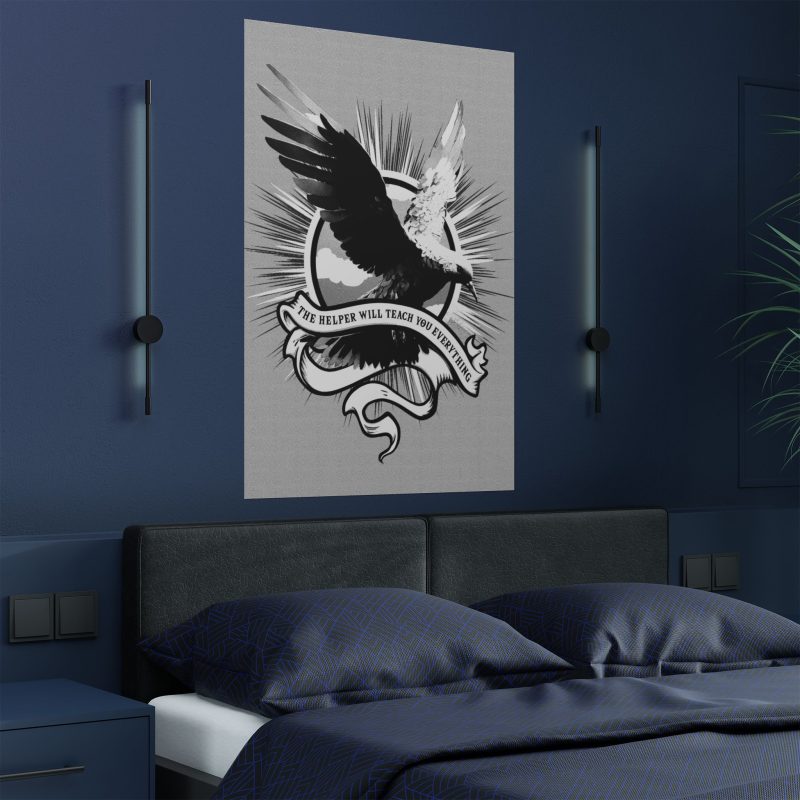 “The Holy Spirit Will Teach You” – Black & White Etched Poster (John 14:26) - Image 2