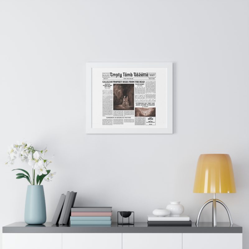 Framed Vintage Newspaper Poster – “Galilean Prophet Rises from the Dead” (White Background) - Image 21