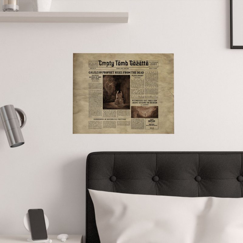 Vintage Newspaper-Style Satin Poster – “Galilean Prophet Rises from the Dead” - Image 8