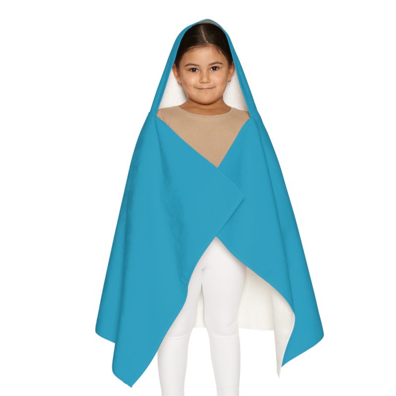 Youth Hooded Towel – “The Gates of Hell Will Not Prevail” (Matthew 16:18) – Blue - Image 2